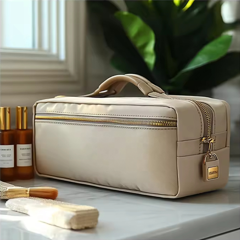 Sac cosmétique de rangement en polyester pour voyage