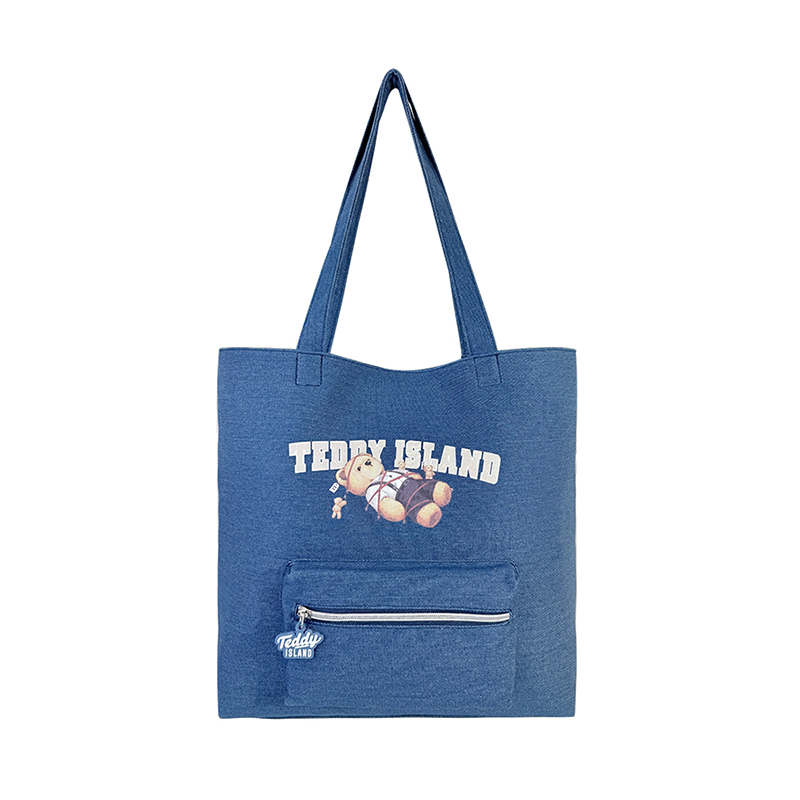 Teddy Island Sac fourre-tout en denim durable de grande capacité