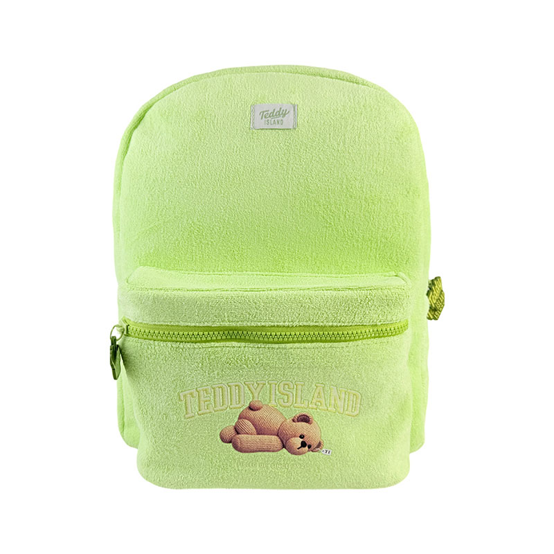 Sac à dos en tissu éponge vert avocat doux et décontracté